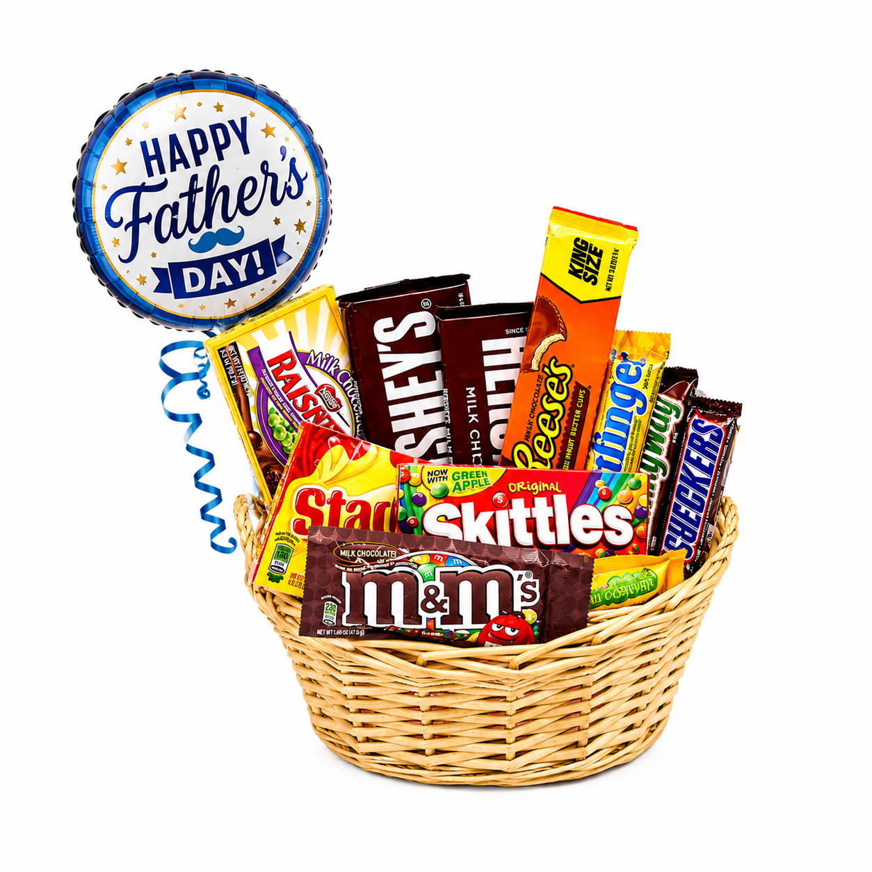 Father's Day Candy & Balloon Basket