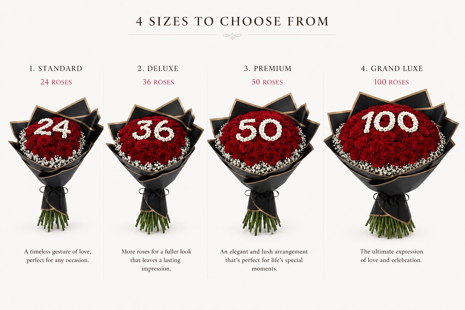 Personalized Bouquet (24 Roses) Wrap