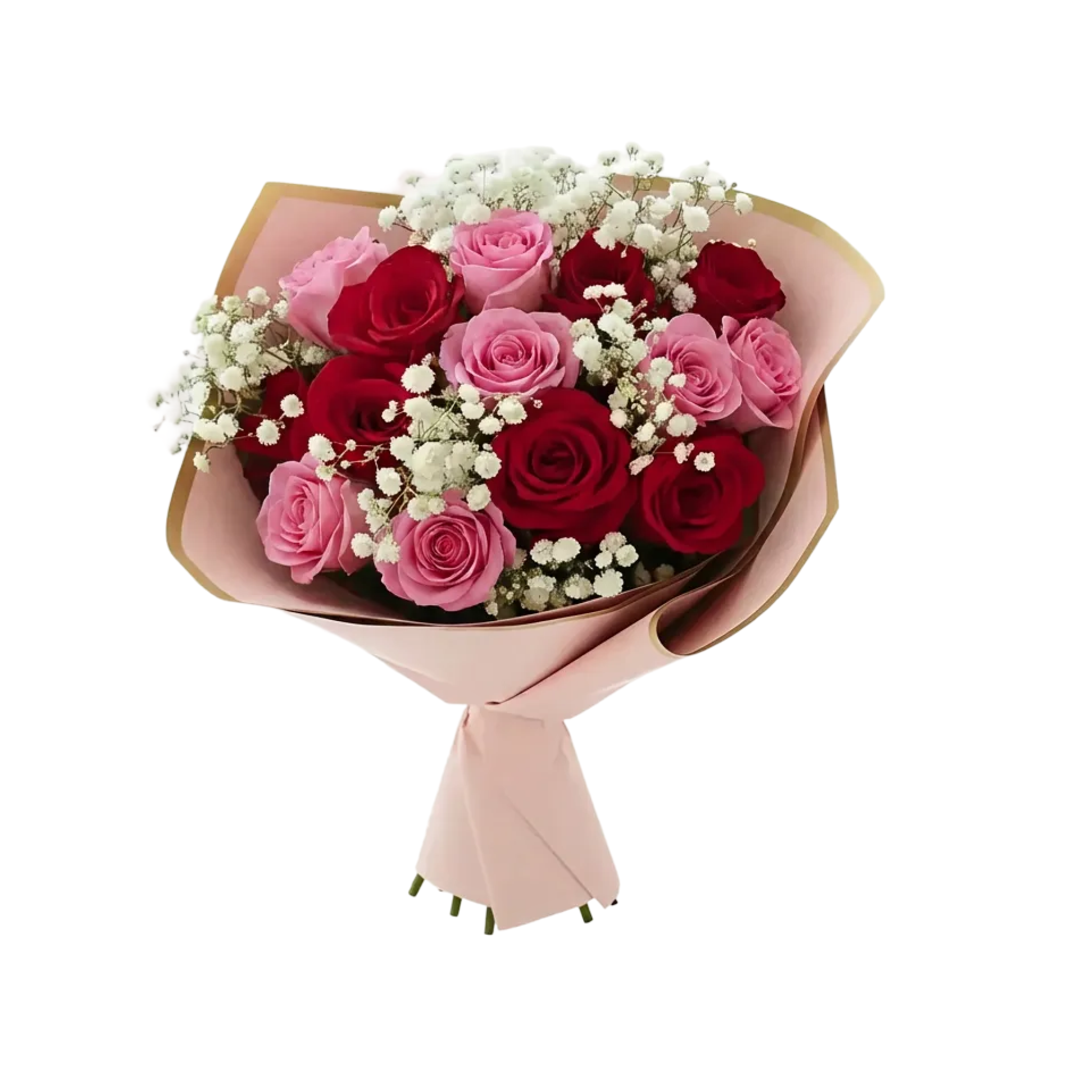 Classic Red & Pink Roses Wrap – Floralcasa