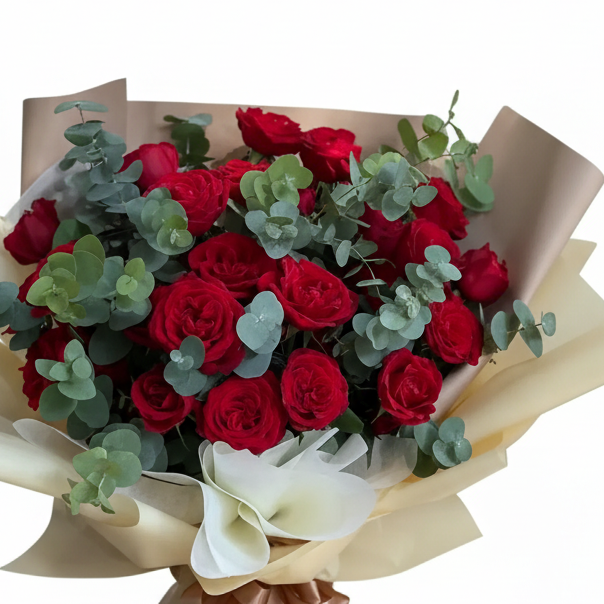 Signature Roses with Eucalyptus Wrap